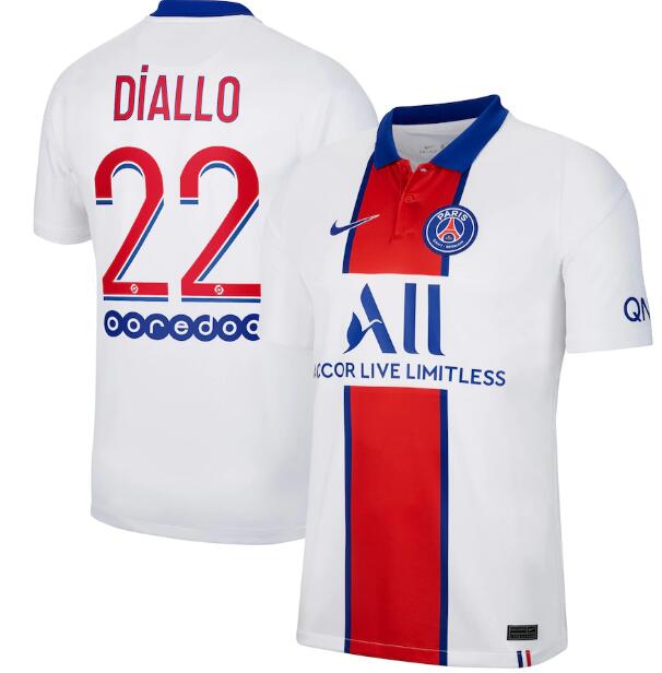 PSG Away Kit Soccer Jersey Diallo #22 2020/21